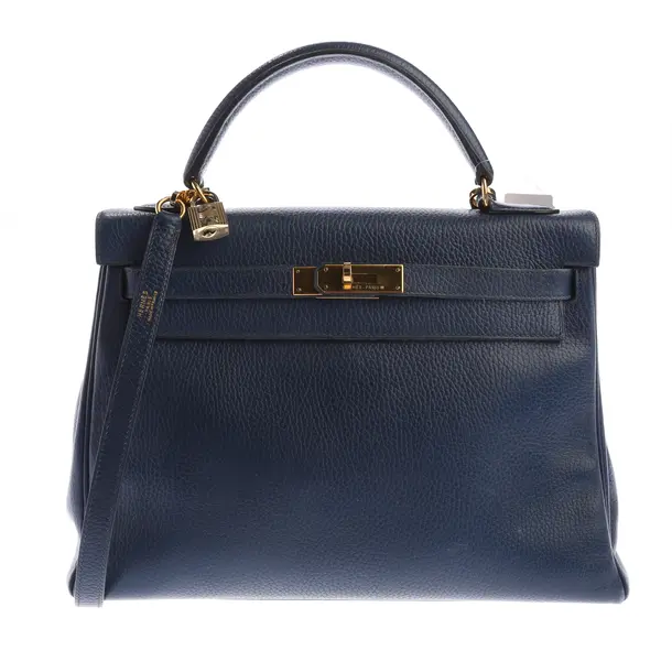 Handbag in Blue, Leather, Hermès