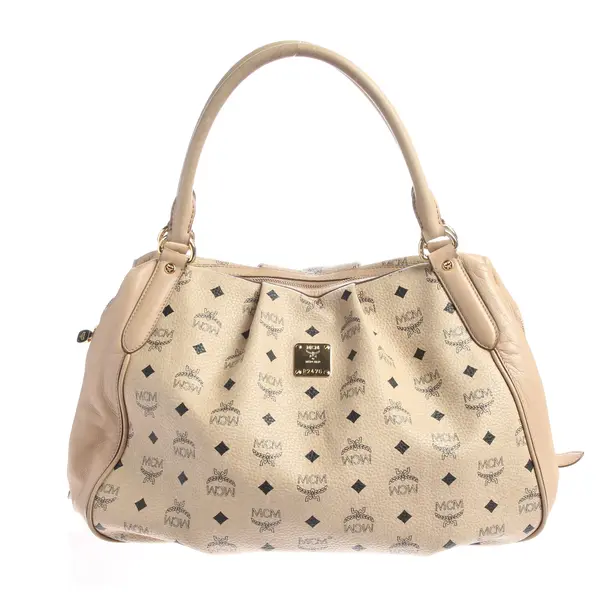 Shoulder Bag in White, Leather, MCM