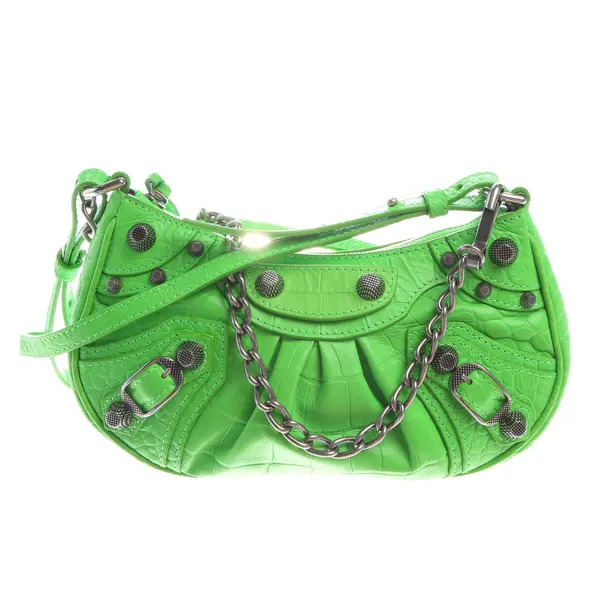 Shoulder Bag in Green, Leather, Balenciaga