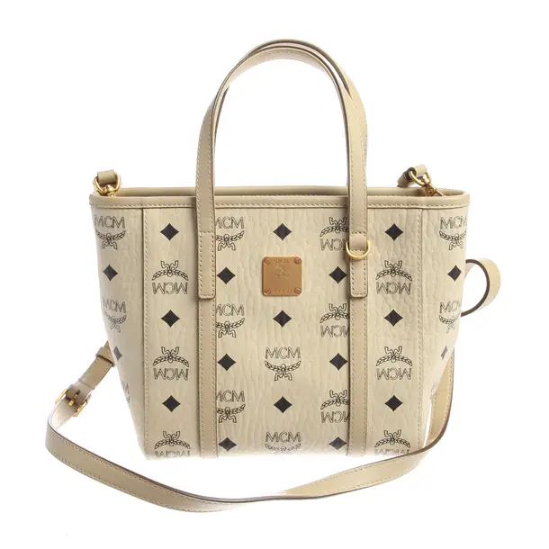 Handtasche in Weiß, Leder, MCM