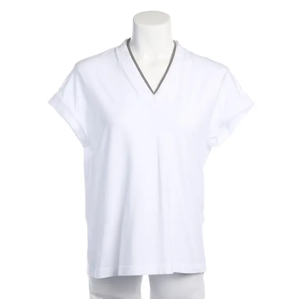 Shirt in Weiß, Baumwolle, Brunello Cucinelli