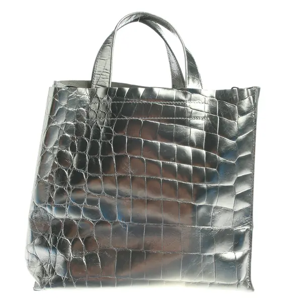 Shopper Bag in Metallic, Leather, Furla