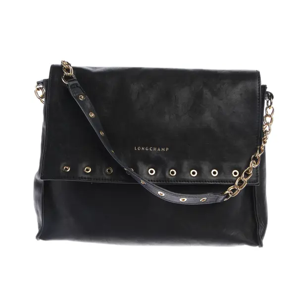 Schultertasche in Schwarz, Leder, Longchamp