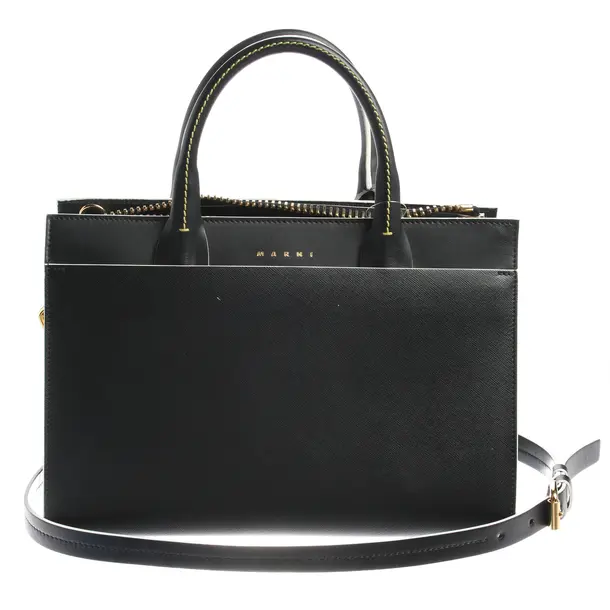 Handtasche in Schwarz, Leder, Marni