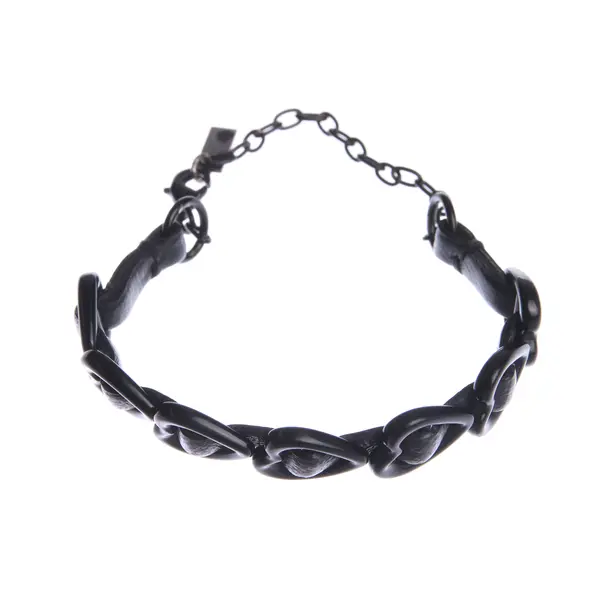 Armband in Schwarz, Metall (metallisch, metallisiert), Saint Laurent