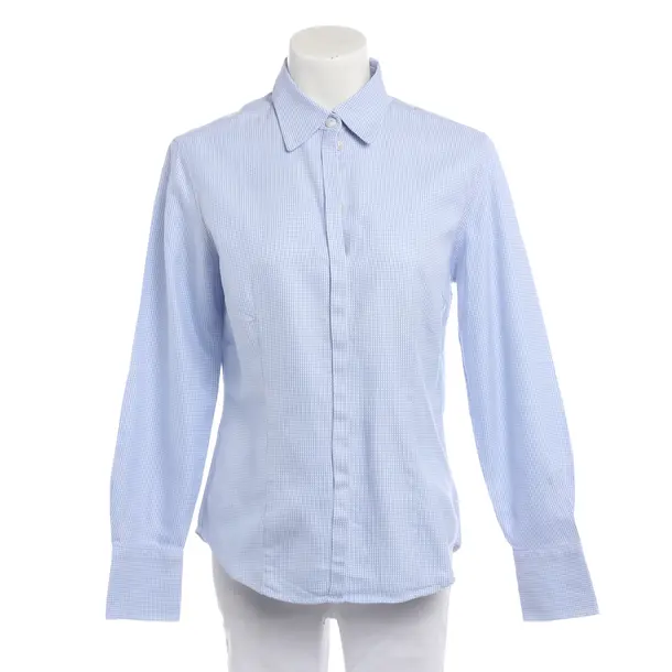 Bluse in Blau, Baumwolle, Van Laack