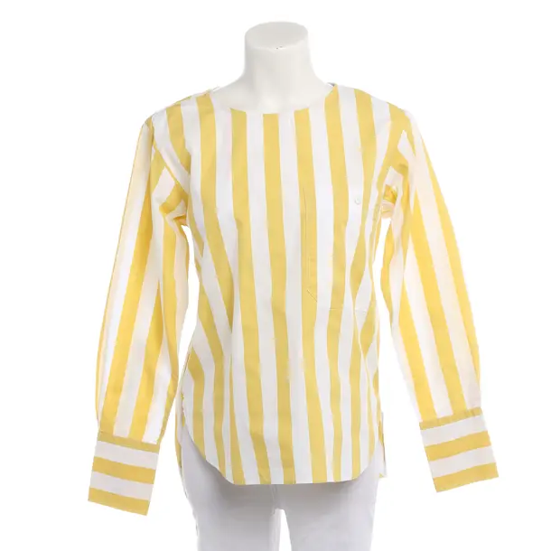 Blouse in Yellow, Cotton, Closed