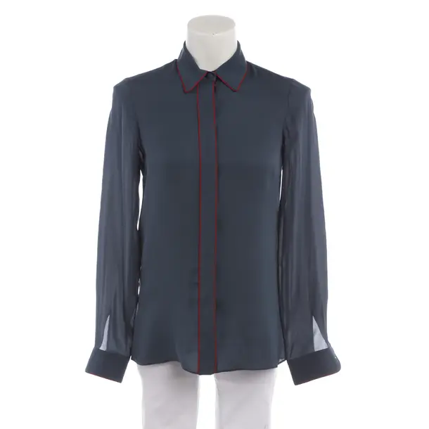 Bluse in Blau, Seide, Gucci