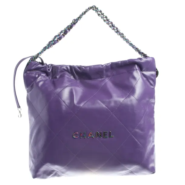 Schultertasche in Lila, Leder, Chanel