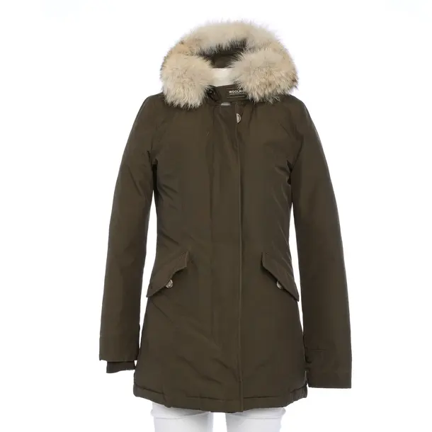 Winter Jacket in Green, Cotton, Woolrich
