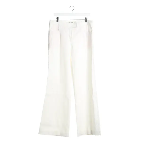 Pants in White, Linen, Diane von Furstenberg