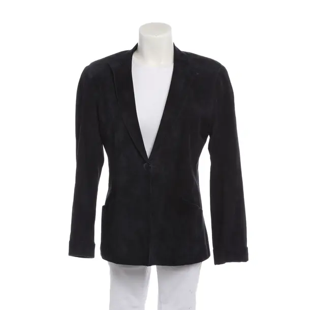 Blazer in Blue, Leather, Armani Collezioni