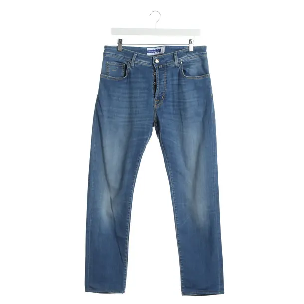 Jeans Straight Fit in Blau, Baumwolle, Jacob Cohen