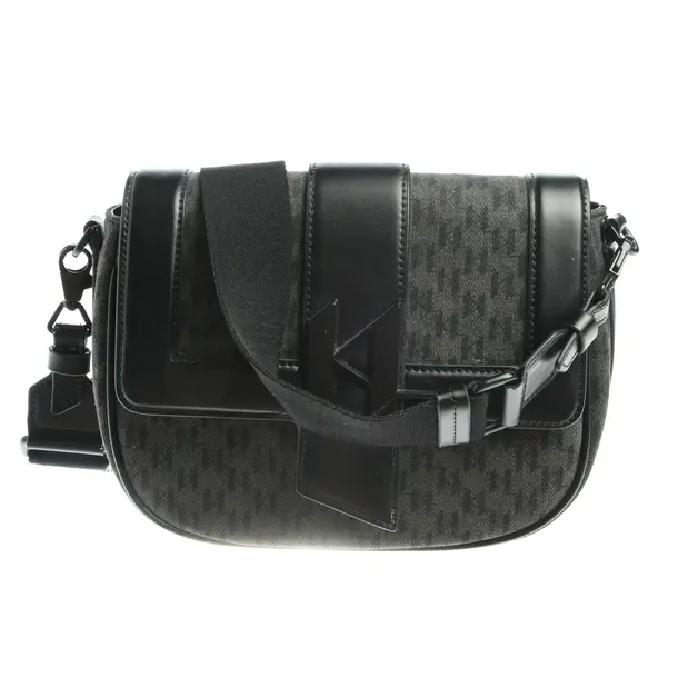 Schultertasche in Schwarz, Baumwolle, Karl Lagerfeld