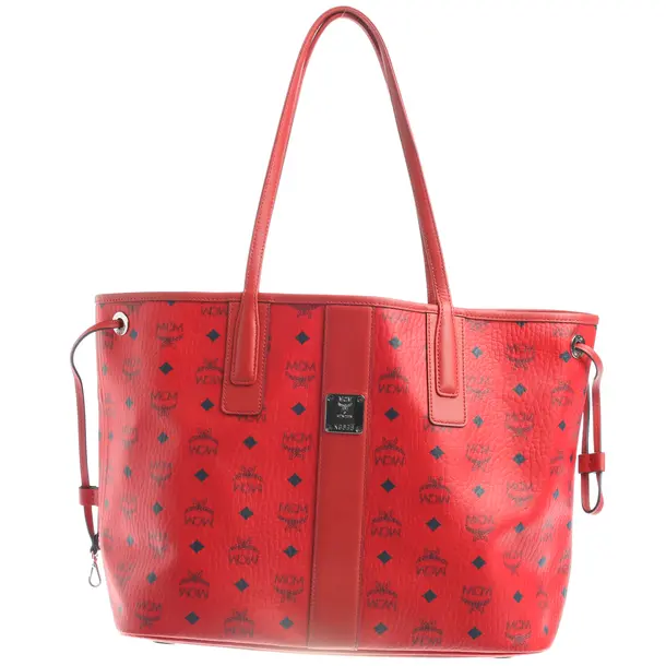Shopper in Rot, Leder, MCM