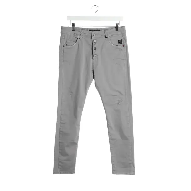 Slim Fit Jeans in Gray, Cotton, Elias Rumelis