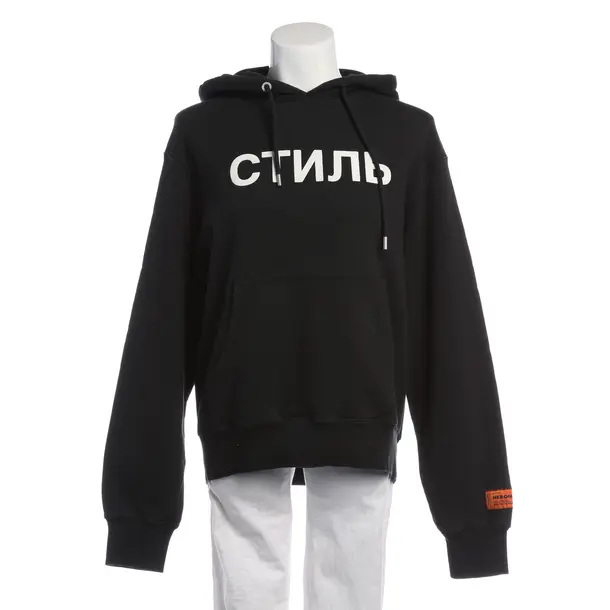 Hoodie in Black, Cotton, Heron Preston