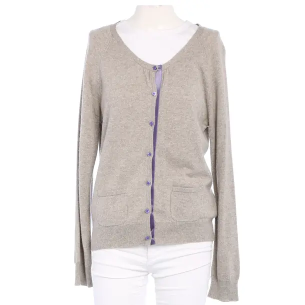 Cardigan in White, Cashmere, FTC Cashmere