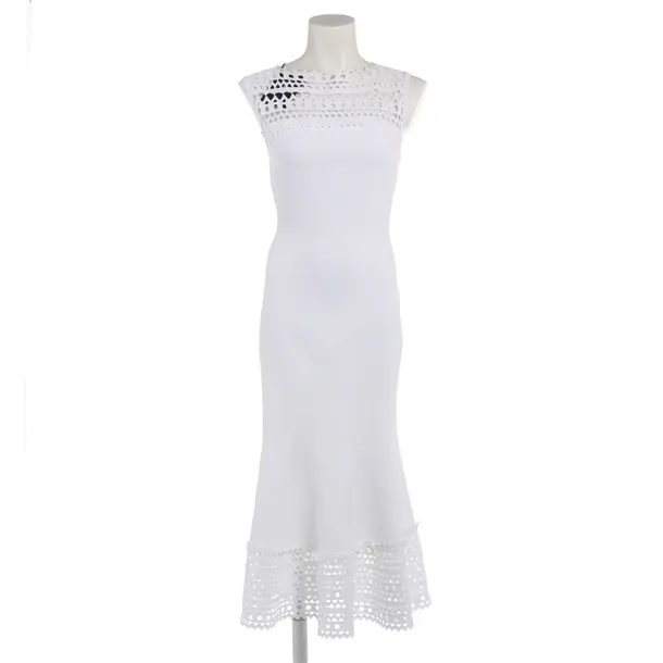 Cocktailkleid in Weiß, Viskose, Alaia