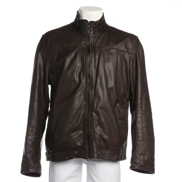Leather Jacket in Brown, Leather, Hugo Boss Red Label