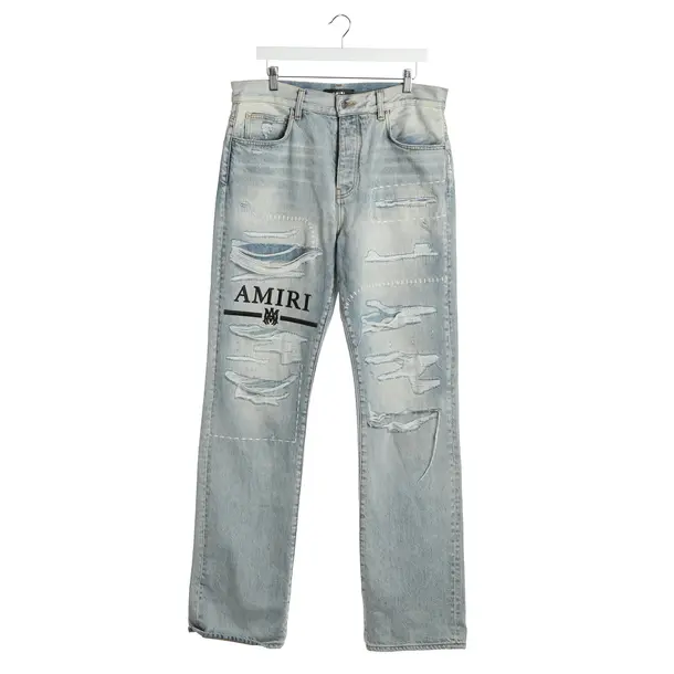 Straight Fit Jeans in Blue, Cotton, Amiri