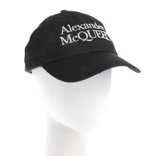 Cap in Schwarz, Baumwolle, Alexander McQueen