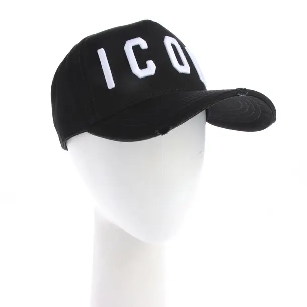 Cap in Schwarz, Baumwolle, Dsquared