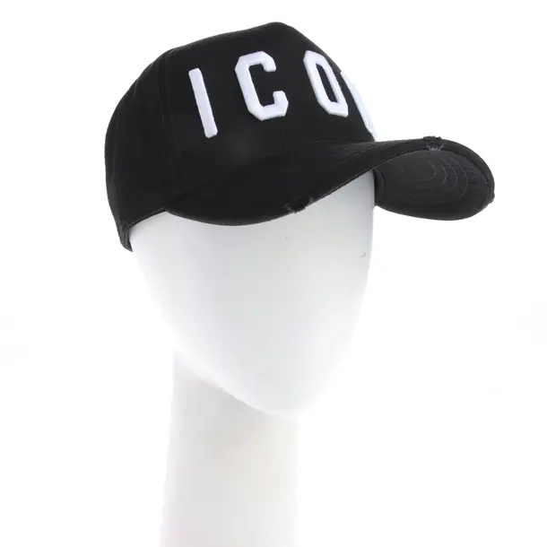 Cap in Schwarz, Baumwolle, Dsquared