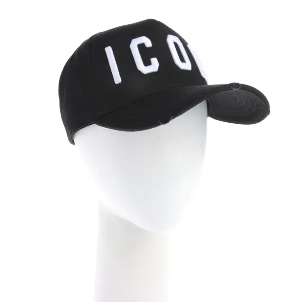 Cap in Schwarz, Baumwolle, Dsquared
