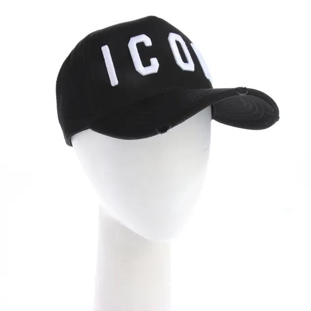 Cap in Schwarz, Baumwolle, Dsquared