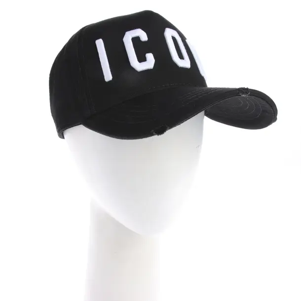 Cap in Schwarz, Baumwolle, Dsquared