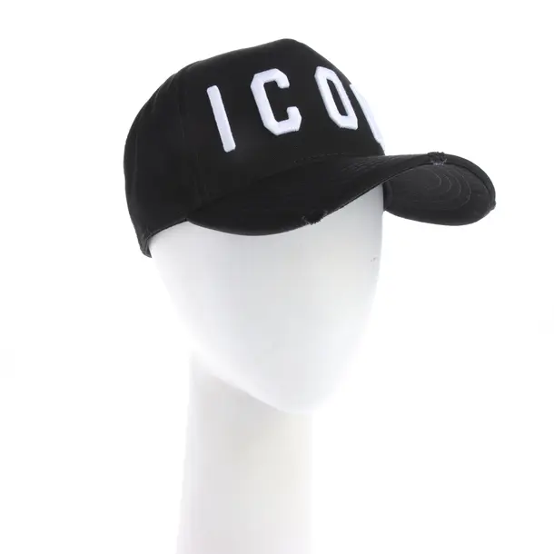 Cap in Schwarz, Baumwolle, Dsquared