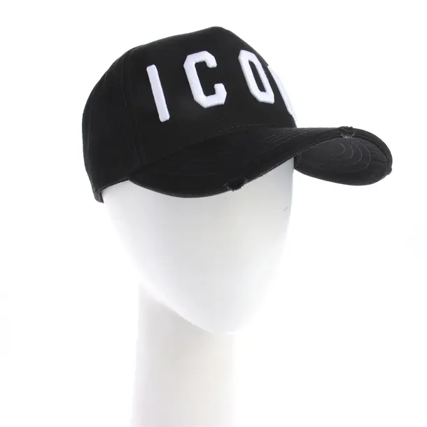Cap in Schwarz, Baumwolle, Dsquared