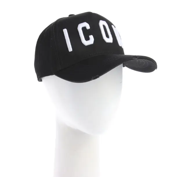 Cap in Schwarz, Baumwolle, Dsquared