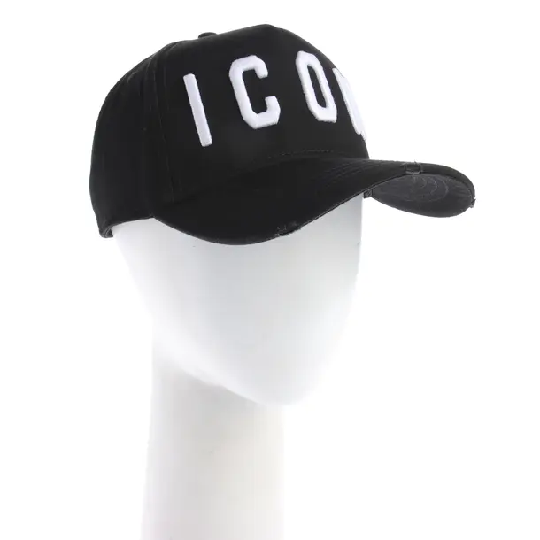 Cap in Schwarz, Baumwolle, Dsquared
