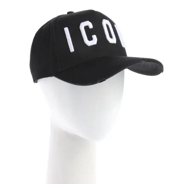 Cap in Schwarz, Baumwolle, Dsquared