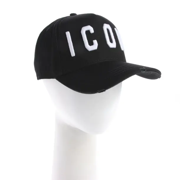 Cap in Schwarz, Baumwolle, Dsquared