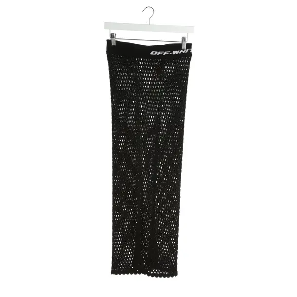 Skirt in Black, Viscose, Off-White