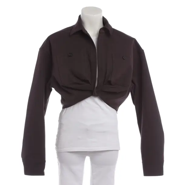 Bluse in Braun, Baumwolle, Off-White