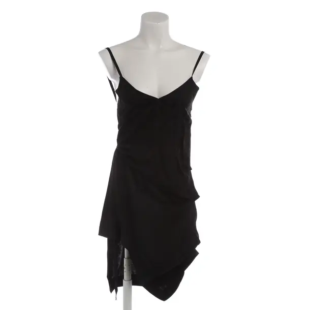 Kleid in Schwarz, Viskose, Off-White