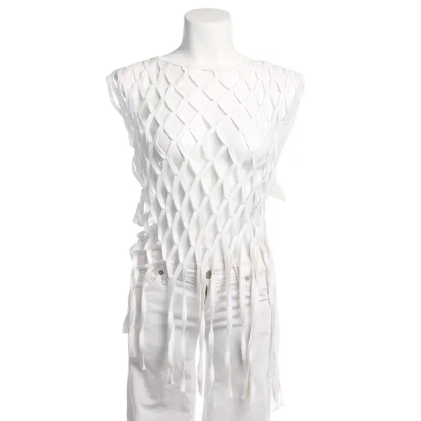 Top in Weiß, Baumwolle, Off-White