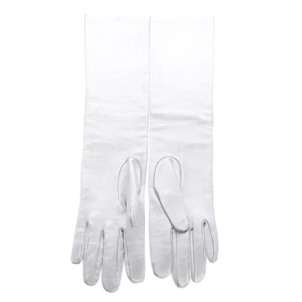 Leather Gloves in Metallic, Leather, Dries van Noten