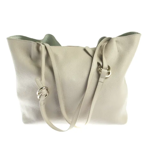 Shopper Bag in White, Leather, Coccinelle