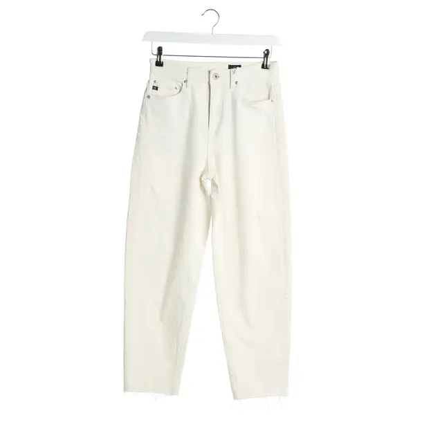 Straight Fit Jeans in White, Cotton, Adriano Goldschmied