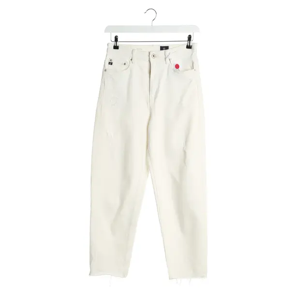 Straight Fit Jeans in White, Cotton, Adriano Goldschmied