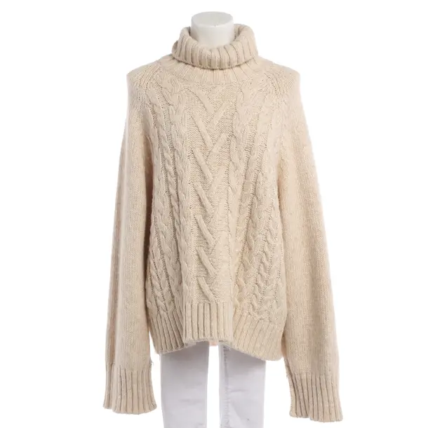 Jumper in White, Cotton, Ganni