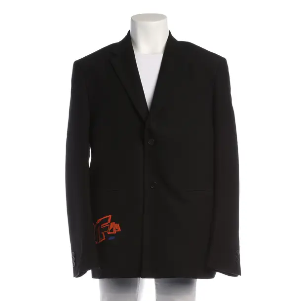 Blazer in Black, Wool, Off-White