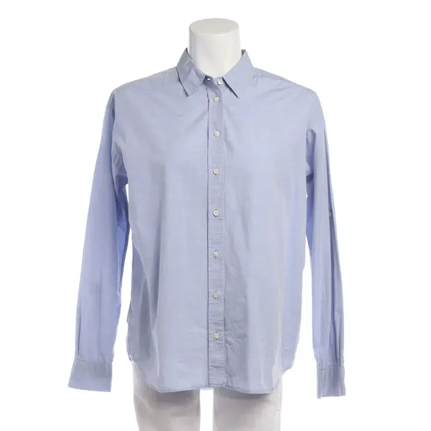 Bluse in Blau, Baumwolle, Closed