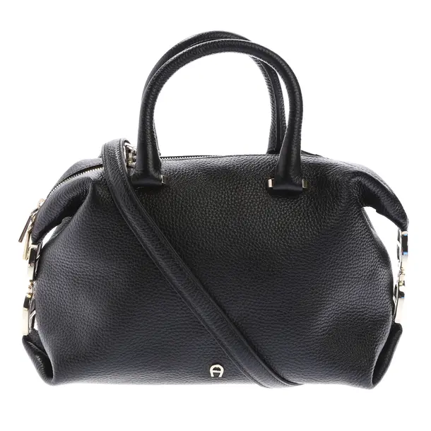 Handtasche in Schwarz, Leder, Aigner