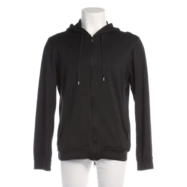Sweatjacke, in Dunkelgrau, Baumwolle, Brioni
